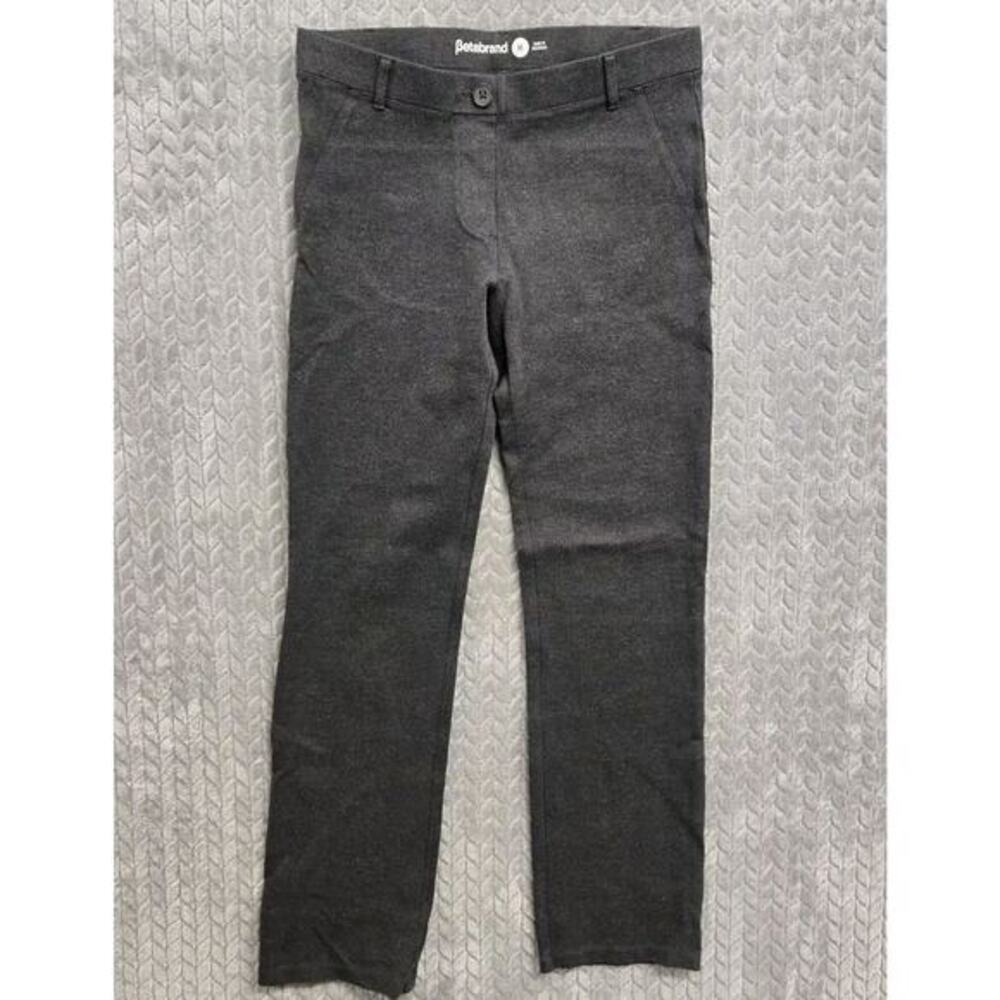 Betabrand Pants Womens‎ Medium Dark Gray Office Faux Pockets Stretch